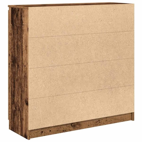 vidaXL skænk med skuffer 100,5x35x98,5 cm konstrueret træ antikt træ