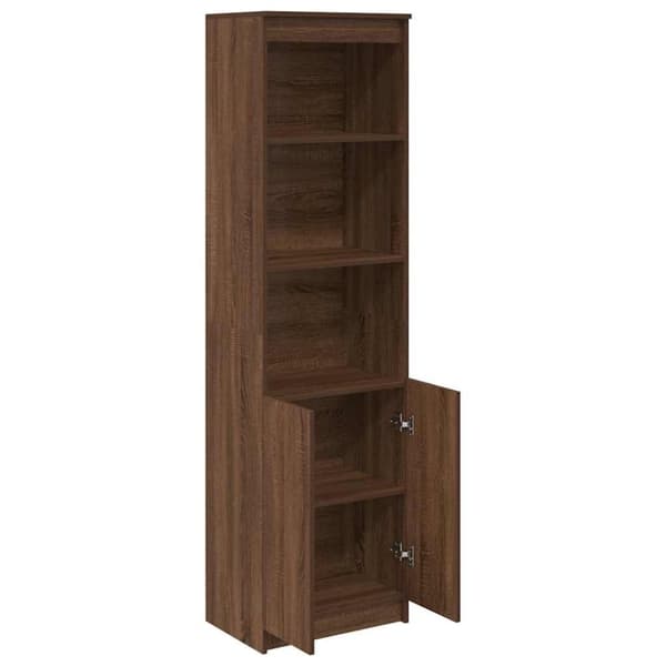 vidaXL Highboard brun eik 50x35x180 cm konstruert tre