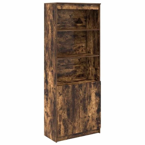 vidaXL Highboard røkt eik 70x35x180 cm konstruert tre