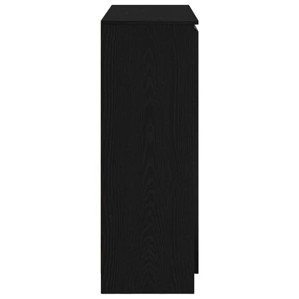 vidaXL skænk med skuffer 100,5x35x98,5 cm konstrueret træ sort egetræ