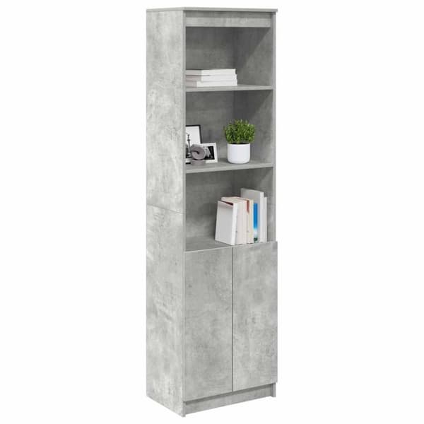 vidaXL Kaappi betoninharmaa 50x35x180 cm tekninen puu