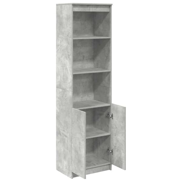 vidaXL Kaappi betoninharmaa 50x35x180 cm tekninen puu
