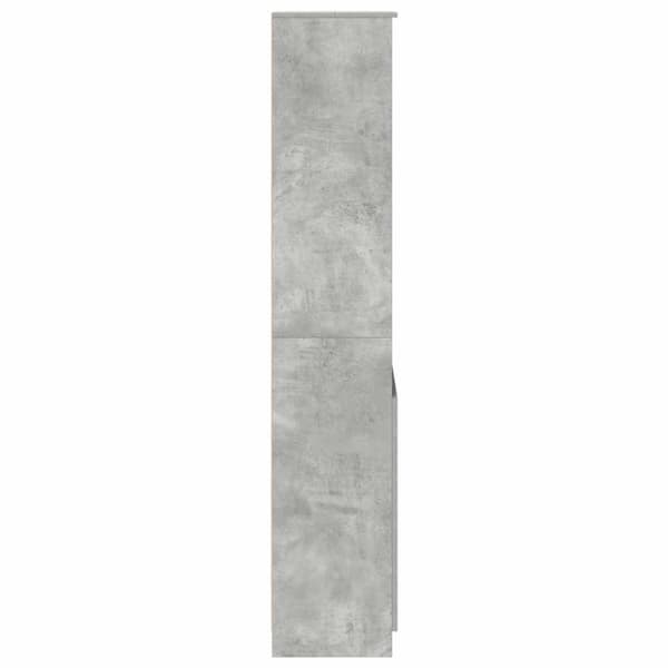 vidaXL Kaappi betoninharmaa 50x35x180 cm tekninen puu