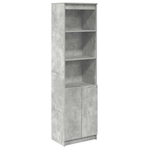 vidaXL Kaappi betoninharmaa 50x35x180 cm tekninen puu