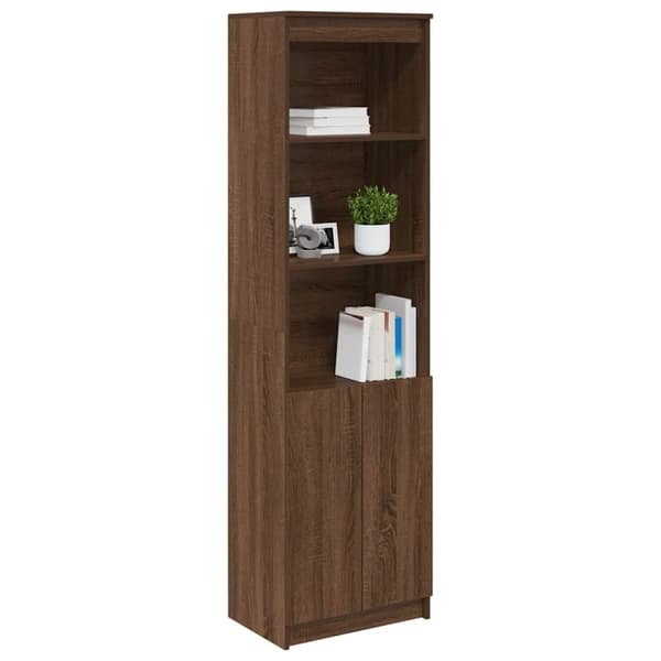 vidaXL højskab 50x35x180 cm konstrueret træ brun egetræsfarve