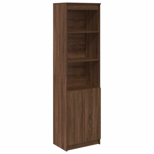 vidaXL højskab 50x35x180 cm konstrueret træ brun egetræsfarve