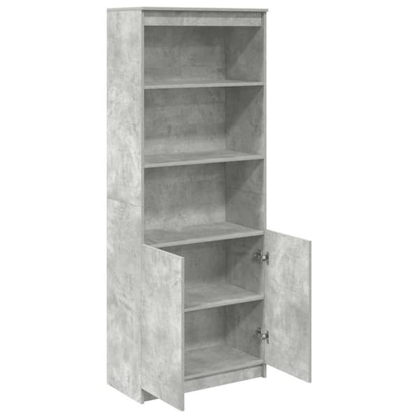 vidaXL Highboard betonggrå 70x35x180 cm konstruert tre