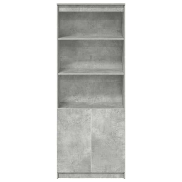 vidaXL Highboard betonggrå 70x35x180 cm konstruert tre