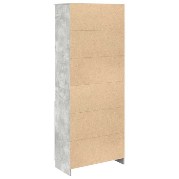 vidaXL Highboard betonggrå 70x35x180 cm konstruert tre