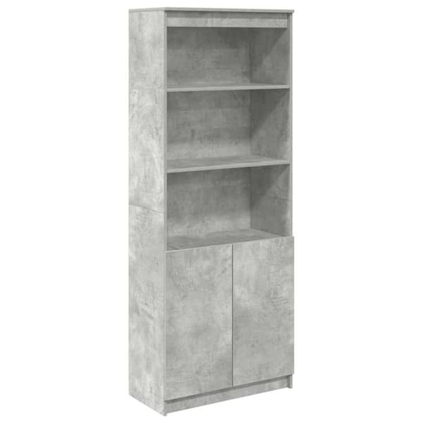 vidaXL Highboard betonggrå 70x35x180 cm konstruert tre