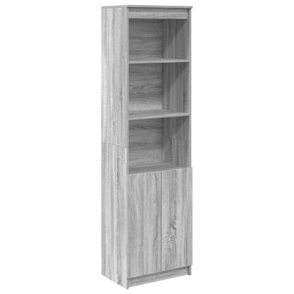 vidaXL højskab 50x35x180 cm konstrueret træ grå sonoma-eg