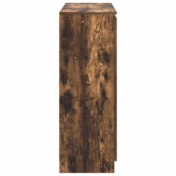 vidaXL Skjenk med skuffer røkt eik 100,5x35x98,5 cm konstruert tre
