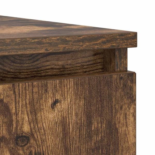 vidaXL Skjenk med skuffer røkt eik 100,5x35x98,5 cm konstruert tre