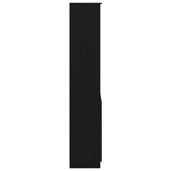 vidaXL Høybord svart eik 70x35x180 cm konstruert tre