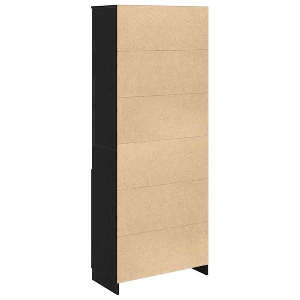 vidaXL Høybord svart eik 70x35x180 cm konstruert tre