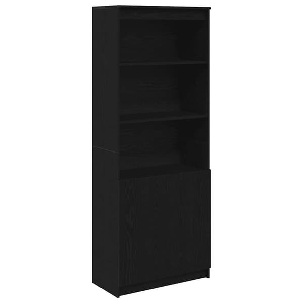 vidaXL Høybord svart eik 70x35x180 cm konstruert tre