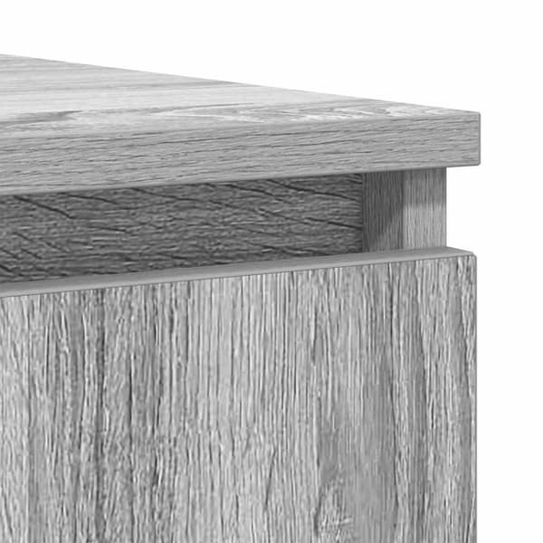 vidaXL skænk med skuffer 100,5x35x76 cm konstrueret træ grå sonoma-eg