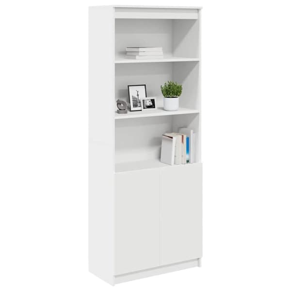 vidaXL højskab 70x35x180 cm konstrueret træ hvid