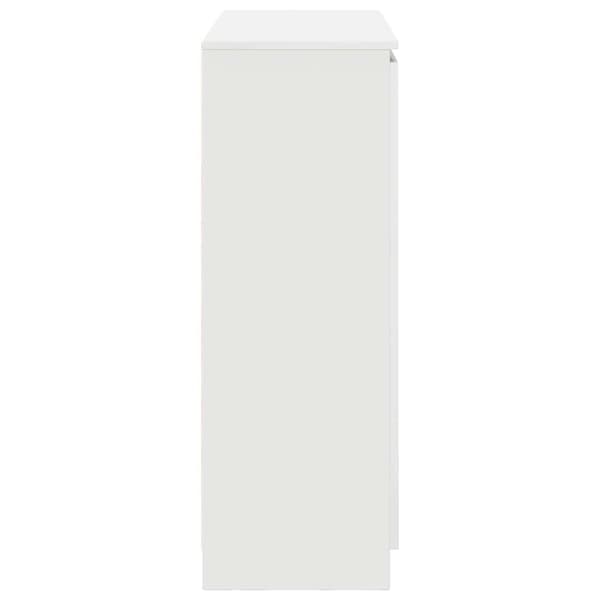 vidaXL Skjenk med skuffer hvit 100,5x35x76 cm konstruert tre