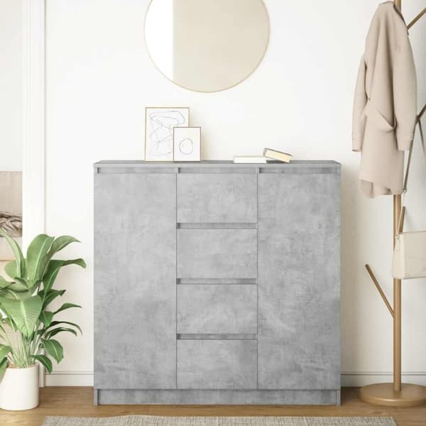 vidaXL Senkki laatikoilla betoninharmaa 100,5x35x98,5 cm tekninen puu