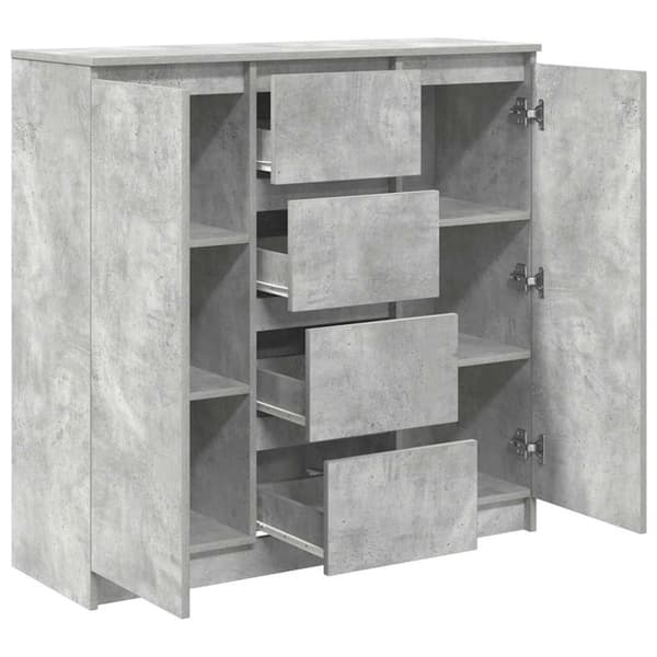 vidaXL Senkki laatikoilla betoninharmaa 100,5x35x98,5 cm tekninen puu