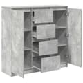 Pikkukuva 6 / 11: vidaXL Senkki laatikoilla betoninharmaa 100,5x35x98,5 cm tekninen puu