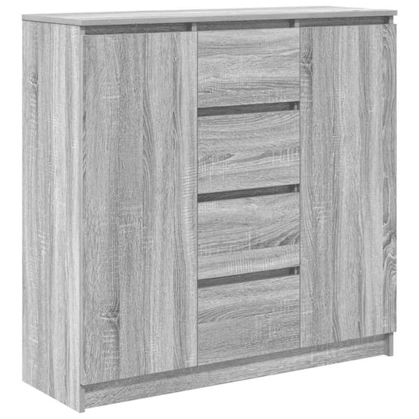 vidaXL Senkki laatikoilla harmaa sonoma 100,5x35x98,5 cm tekninen puu