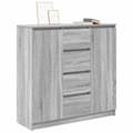 Pikkukuva 5 / 11: vidaXL Senkki laatikoilla harmaa sonoma 100,5x35x98,5 cm tekninen puu