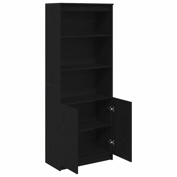 vidaXL højskab 70x35x180 cm konstrueret træ sort egetræsfarve
