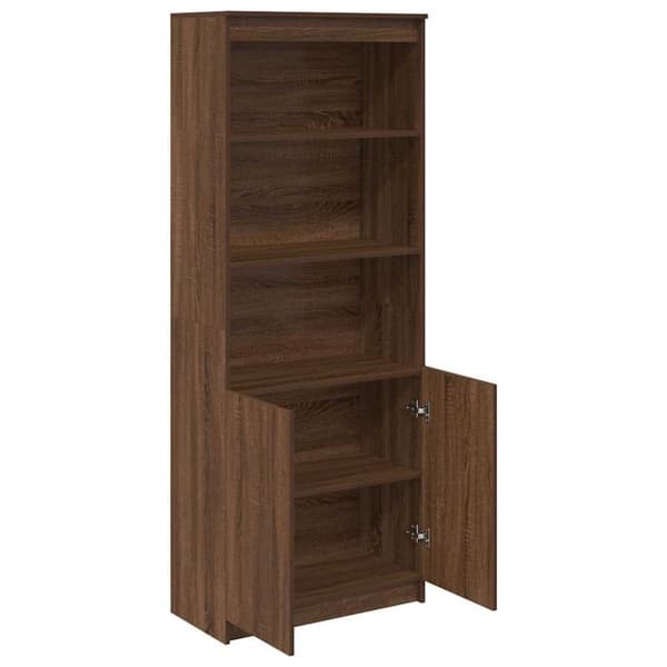 vidaXL højskab 70x35x180 cm konstrueret træ brun egetræsfarve