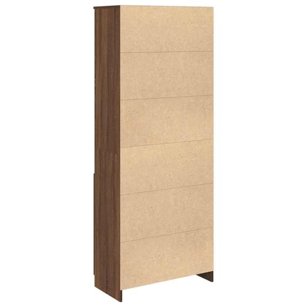 vidaXL højskab 70x35x180 cm konstrueret træ brun egetræsfarve
