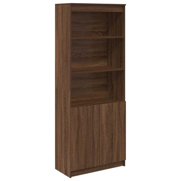 vidaXL højskab 70x35x180 cm konstrueret træ brun egetræsfarve