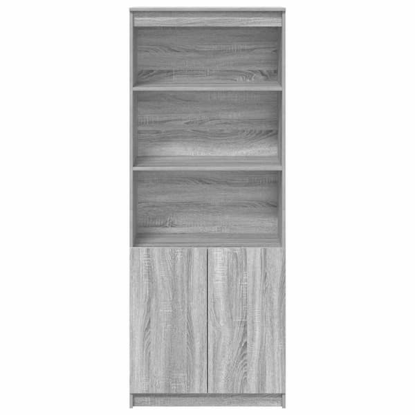 vidaXL højskab 70x35x180 cm konstrueret træ grå sonoma-eg