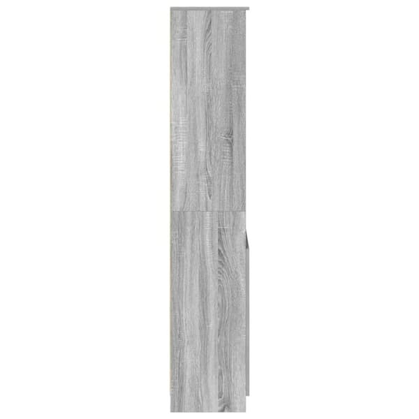 vidaXL højskab 70x35x180 cm konstrueret træ grå sonoma-eg