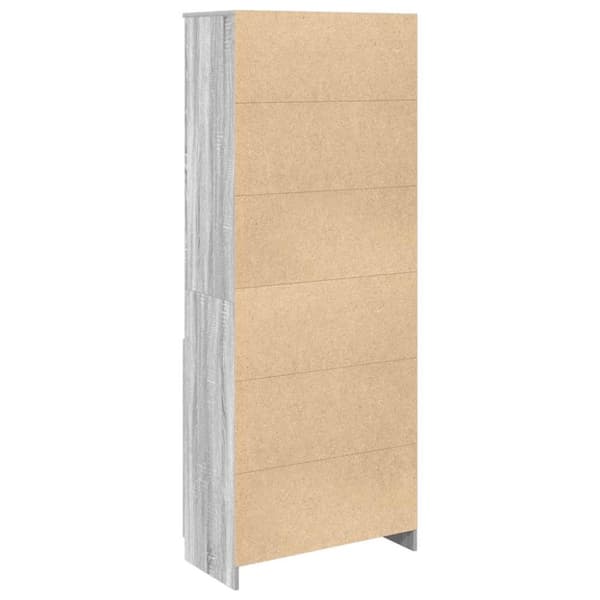 vidaXL højskab 70x35x180 cm konstrueret træ grå sonoma-eg