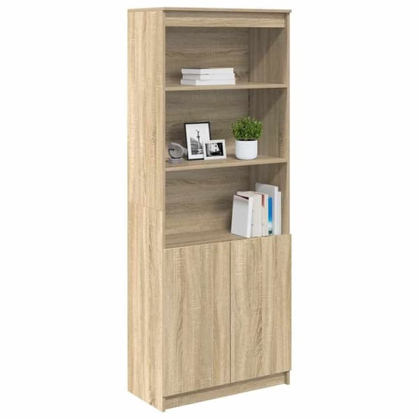 vidaXL højskab 70x35x180 cm konstrueret træ sonoma-eg