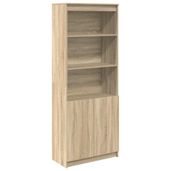 vidaXL Högskåp sonoma-ek 70x35x180 cm konstruerat trä