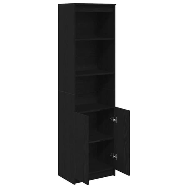 vidaXL Högbord svart ek 50x35x180 cm konstruerat trä