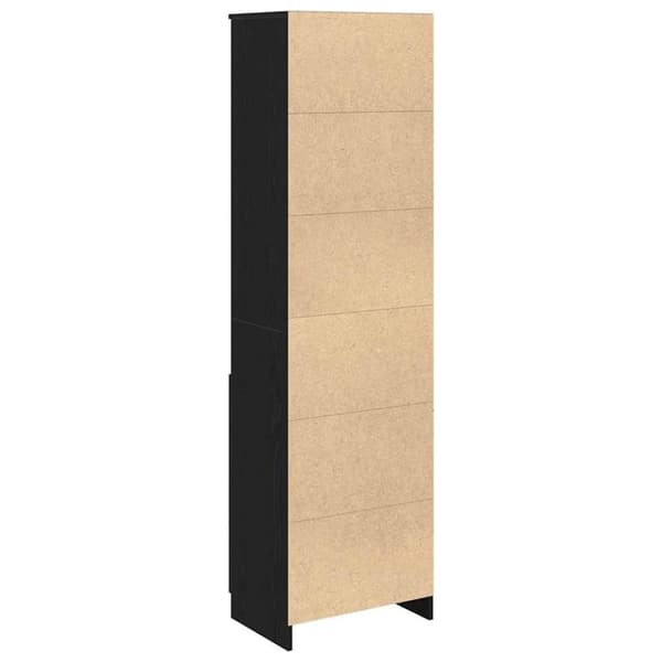 vidaXL Högbord svart ek 50x35x180 cm konstruerat trä