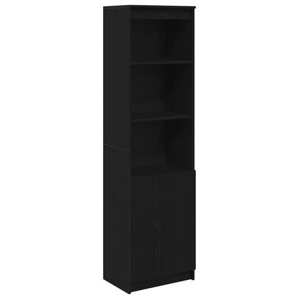 vidaXL Högbord svart ek 50x35x180 cm konstruerat trä