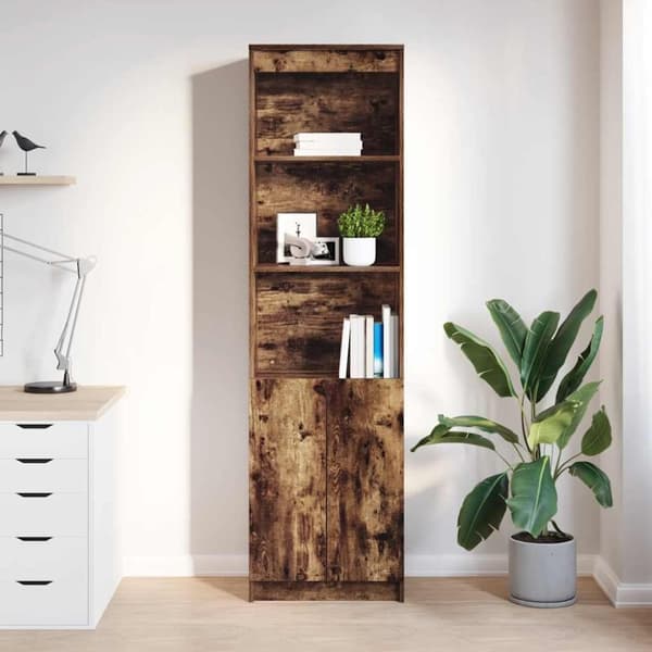 vidaXL Högbord rökt ek 50x35x180 cm konstruerat trä