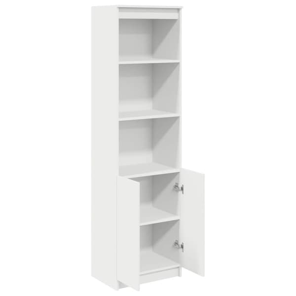 vidaXL Highboard hvit 50x35x180 cm konstruert tre