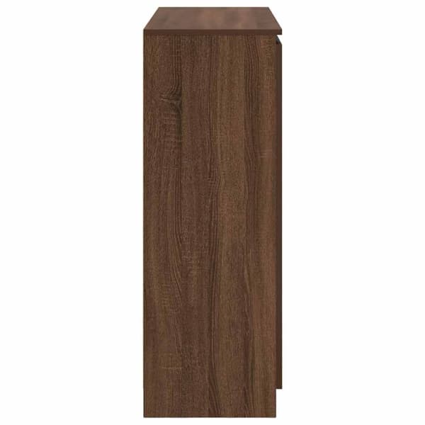 vidaXL Skjenk med skuffer brun eik 100,5x35x98,5 cm konstruert tre