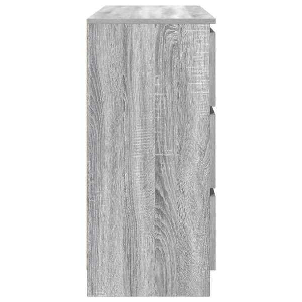 vidaXL skænk 100x35x76 cm konstrueret træ grå sonoma-eg