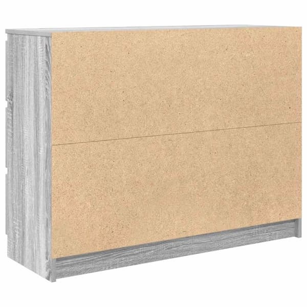 vidaXL skænk 100x35x76 cm konstrueret træ grå sonoma-eg