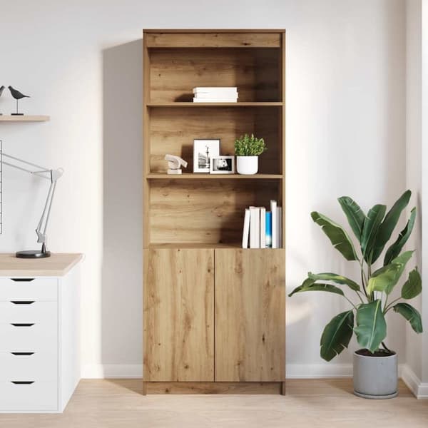 vidaXL højskab 70x35x180 cm konstrueret træ kunsteg
