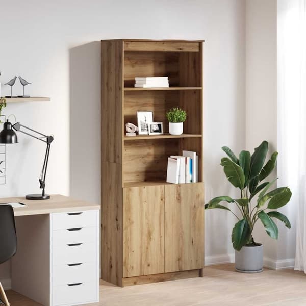vidaXL højskab 70x35x180 cm konstrueret træ kunsteg