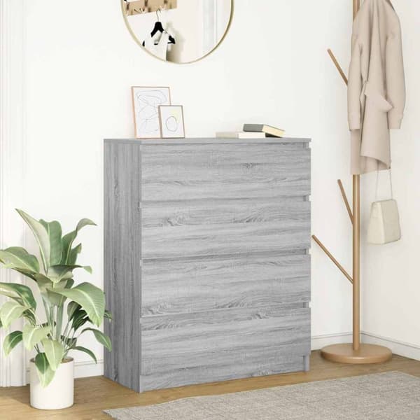 vidaXL Senkki harmaa Sonoma 80x35x99 cm tekninen puu