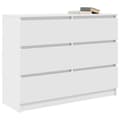 Miniatyrbillede 5 af 11: vidaXL skænk 100x35x76 cm konstrueret træ hvid