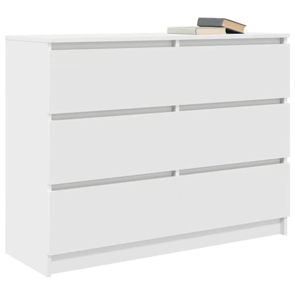vidaXL skænk 100x35x76 cm konstrueret træ hvid